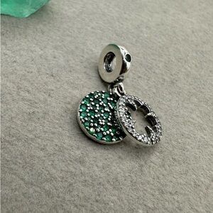 Elegant Silver and Green Charm Pendant